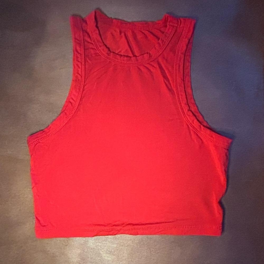 SHEIN Bold Red Crop Top